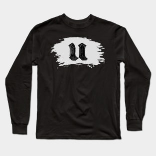 Gothic letter U – Alphabet typography Long Sleeve T-Shirt